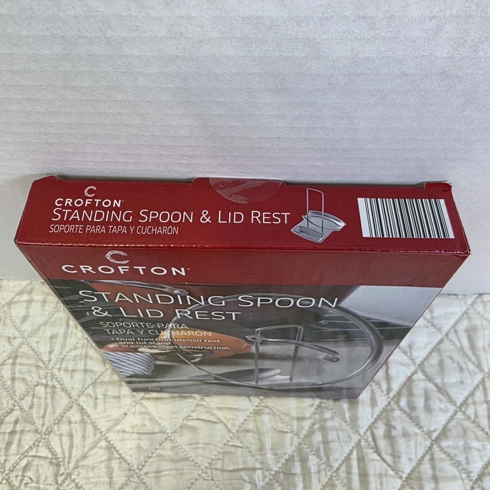New Crofton Standing Spoon and Lid Rest Stainless‎ Steel Kitchen Minimalist